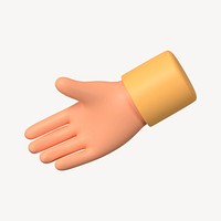 Hand extending to shake, business etiquette in 3D psd