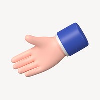 Businessman extending hand to shake, business etiquette in 3D psd