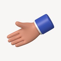 Businessman extending hand to shake, business etiquette in 3D psd