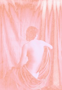 Aesthetic woman in pink background 