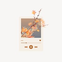 Autumn music playlist, aesthetic beige design 