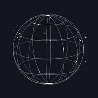 Grid globe, communication technology psd