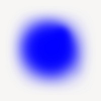 Neon blue aura, circle shape