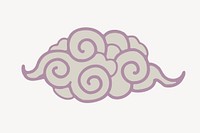 Purple cloud, traditional Chinese graphic vector