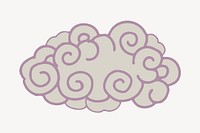 Purple cloud, traditional Chinese graphic vector