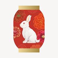 Chinese rabbit lantern, New Year celebration graphic