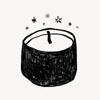 Scented candle, aromatherapy doodle