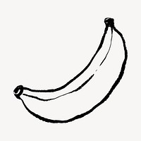 Banana fruit, cute doodle graphic