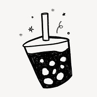 Bubble tea, cute drink doodle