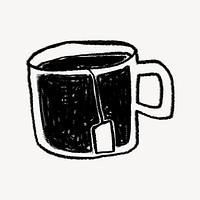 Teacup, drinks doodle graphic