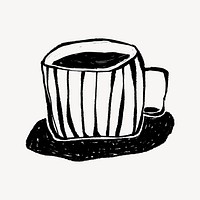 Coffee cup, drink doodle graphic