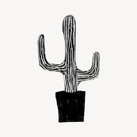 Cute cactus, desert plant doodle