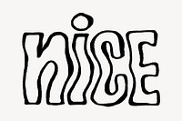 Nice distorted word, typography doodle