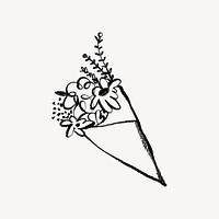 flower bouquet, cute doodle graphic