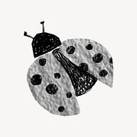 Cute ladybug,  doodle graphic