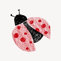 Cute ladybug,  doodle graphic