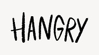 Hangry word, typography doodle