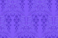 Purple botanical patterned background, remixed by rawpixel