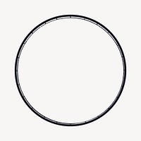 Black circle frame, round simple design