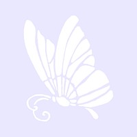 Vintage white butterfly, animal clipart psd, remixed by rawpixel