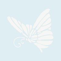 Vintage white butterfly, animal clipart psd, remixed by rawpixel