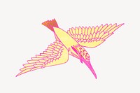 Yellow kingfisher, bird illustration, remixed by rawpixel