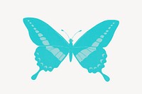 Turquoise butterfly, animal illustration, remixed by rawpixel