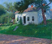 Roadside Cottage (1889) by Dennis Miller Bunker.  