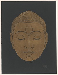 Hoofd van Boeddha, Reijer Stolk (1943) print in high resolution by Reijer Stolk.  