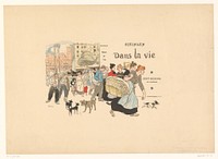 Omslag voor prenten over het dagelijks leven (1901) print in high resolution by Théophile Alexandre Steinlen. Original from Rijksmuseum. 