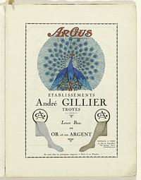 Advertentie voor kousen van André Gillier (1924) print in high resolution.  