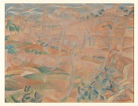 Landschap op Mallorca (1914) drawing in high resolution by Leo Gestel.  