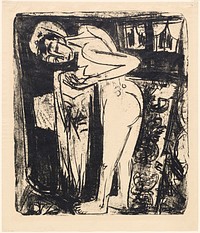 Standing Nude in a Room (1921) by Ernst Ludwig Kirchner.  