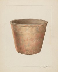 Stoneware Flower Pot (ca.1937) by Annie B. Johnston. 