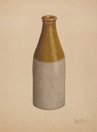 Stoneware Ink Bottle or Catsup Bottle (1938) by Richard Barnett. 