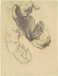 Studies for "The Fall of Gog and Magog" (ca. 1903–1916) by John Singer Sargent.  