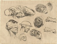 Studies for "Gassed" (ca. 1918–1919) by John Singer Sargent.  