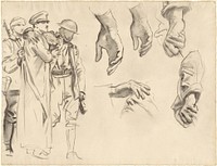 Studies for "Gassed" (ca. 1918–1919) by John Singer Sargent.  