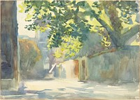 Sunlit Wall Under a Tree (ca. 1913) by John Singer Sargent.  