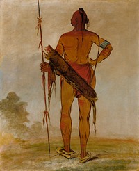 Pa-hú-sha, White Hair, the Younger, a Band Chief (1834) painting in high resolution by George Catlin.  