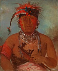 Wée-ke-rú-law, He Who Exchanges (1832) painting in high resolution by George Catlin.  