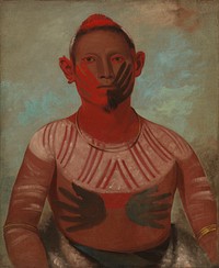 I-o-wáy, One of Black Hawk's Principal Warriors (1832) painting in high resolution by George Catlin.  