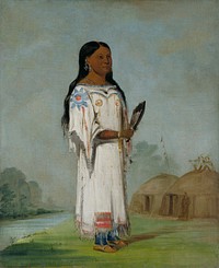 Seet-sé-be-a, Midday Sun, a Pretty Girl (1832) painting in high resolution by George Catlin.  