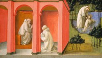 Saint Benedict Orders Saint Maurus to the Rescue of Saint Placidus (ca. 1445–1450) by Fra Filippo Lippi.  