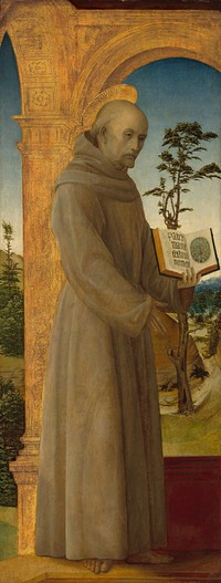 Saint Bernardino of Siena (ca. 1495–1500) by Vincenzo Foppa.  