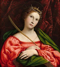 Saint Catherine (1522) by Lorenzo Lotto.  