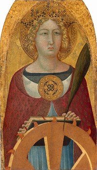 Saint Catherine of Alexandria (ca. 1335–1340) by Bartolomeo Bulgarini.  