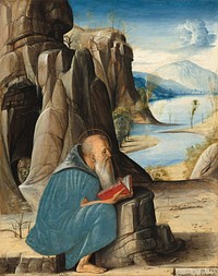 Saint Jerome Reading (ca. 1476) by Alvise Vivarini.  