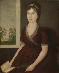 Sarah Ogden Gustin (ca. 1805) by Joshua Johnson   