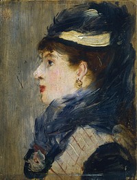 Portrait of a Lady (c. 1879) painting in high resolution by édouard Manet.  